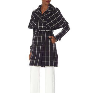 NWT Limited Scandal Plaid Trench Coat M